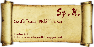 Szücsi Mónika névjegykártya