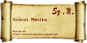 Szücsi Mónika névjegykártya